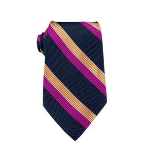 Express Men's Necktie Italian Silk 3.5" x 58" Multicolor Striped Made in USA